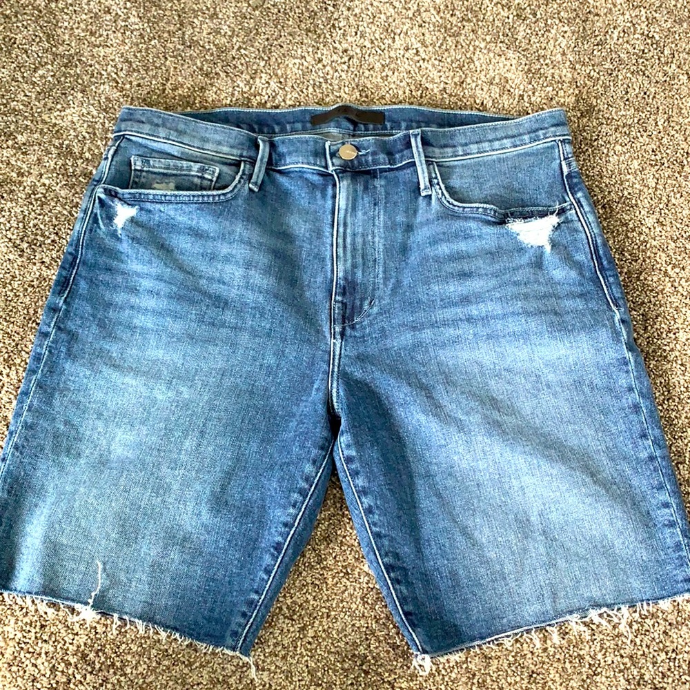 Joe’s Asher Slim Fit denim distressed cut off